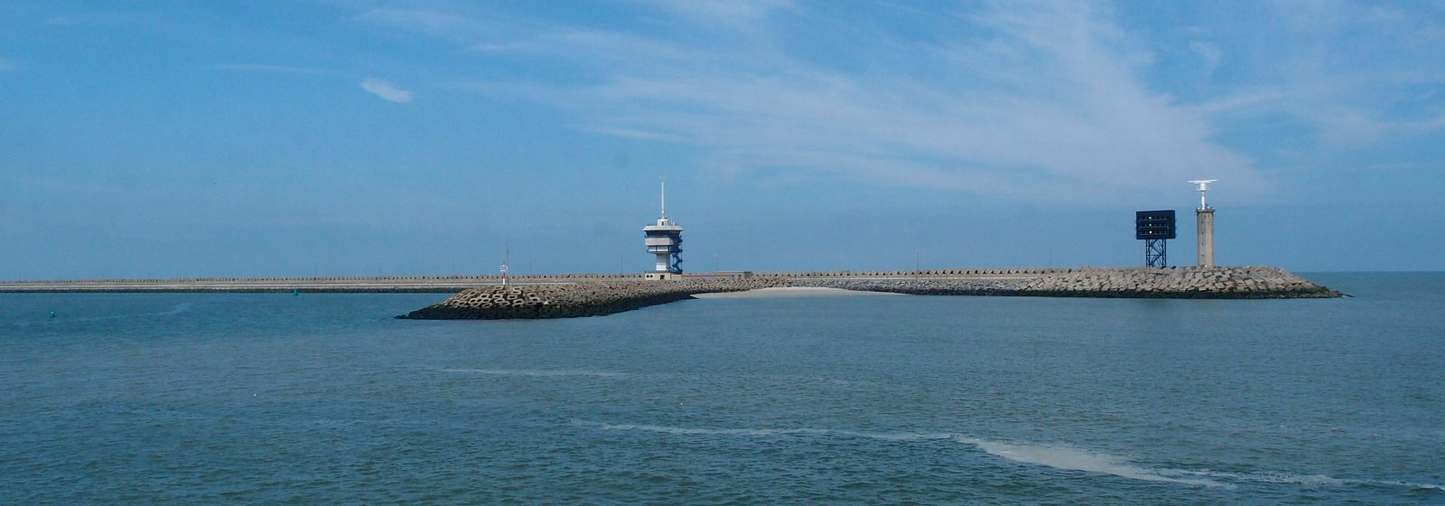De buitengrens van de haven van Zeebrugge