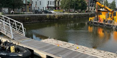 Van der Straaten en Antwerp Underwater Solutions aan het werk in het Bonapartedok