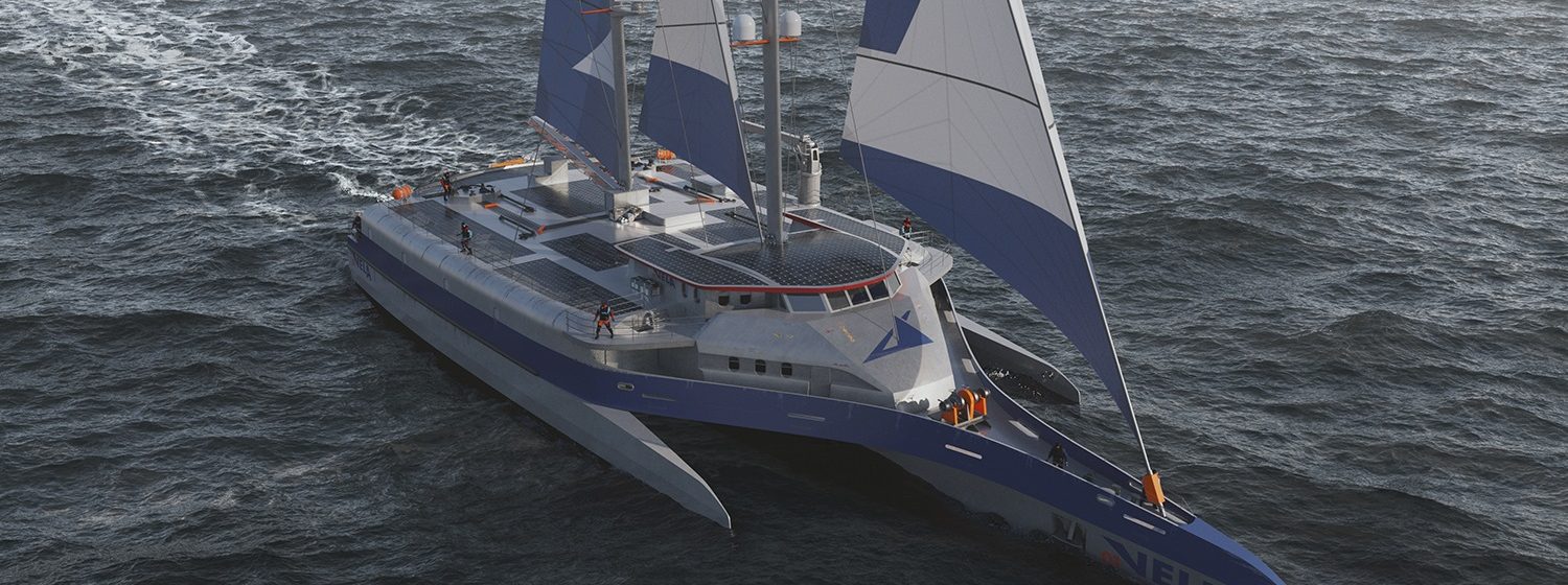 Trimaran cargozeilschip van Vela