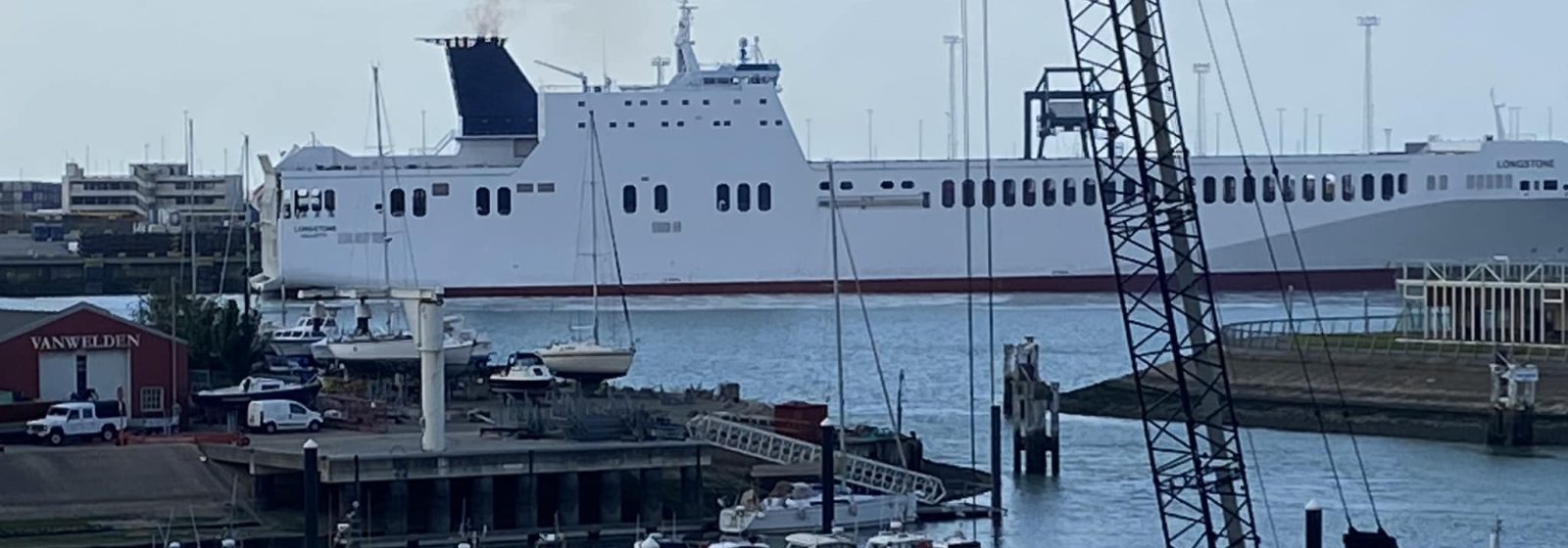 Roro 'Longstone' op proefvaart bij P&O Ferries in Zeebrugge