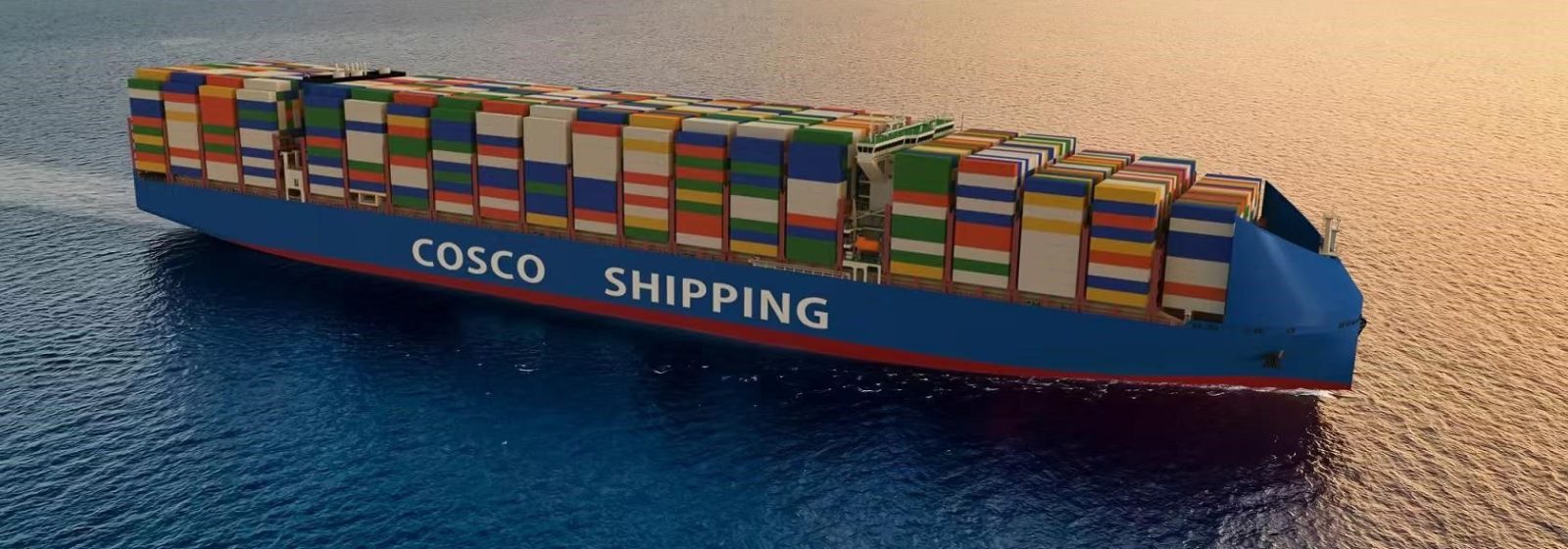 Artist impression van nieuwe schepen van 13.700 teu op methanol