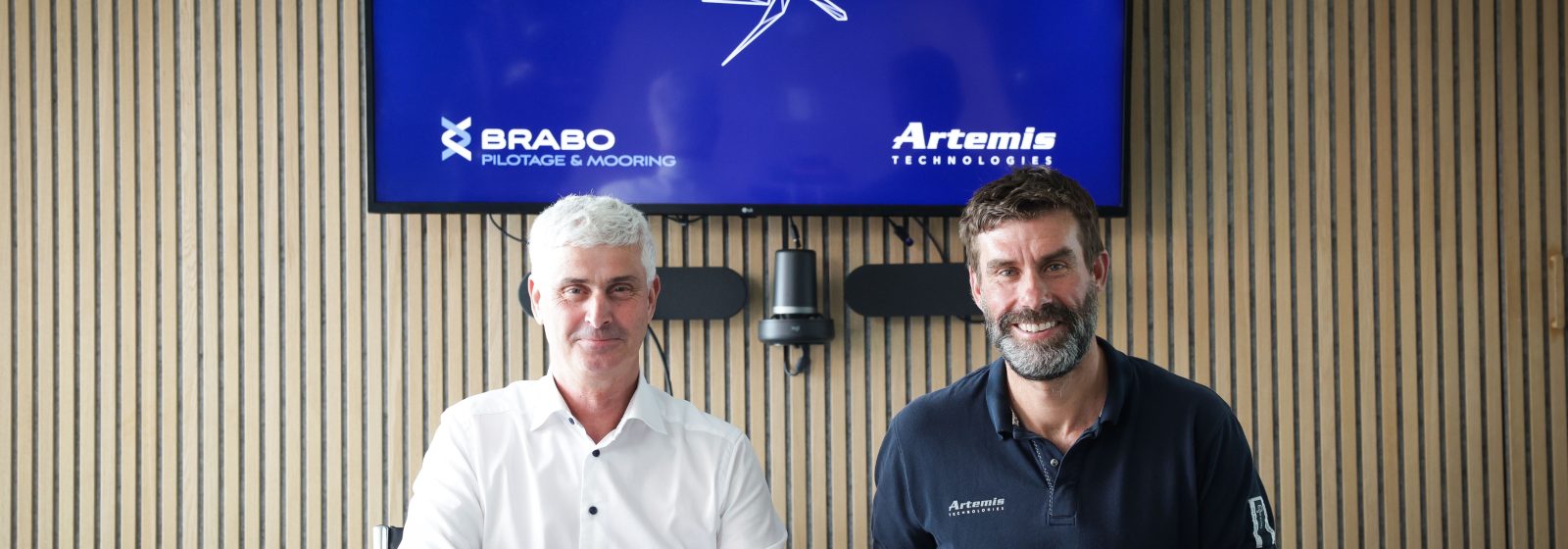 Herman Van Driesche (Brabo) en Iain Percy (Artemis Technologies)