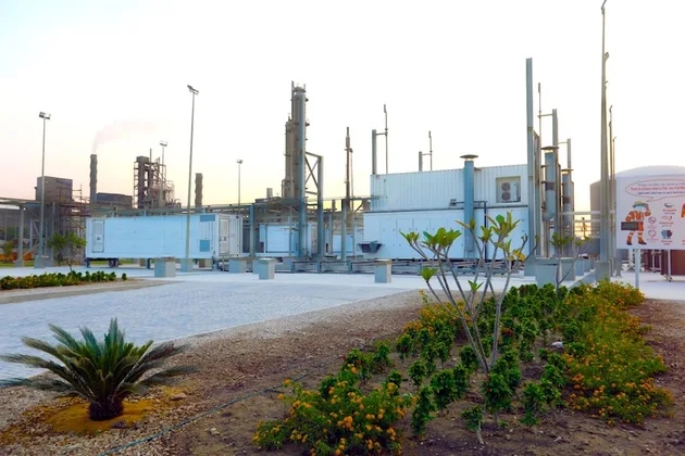 Fertiglobes ammoniakfabriek in Ain Sokhna in Egypte