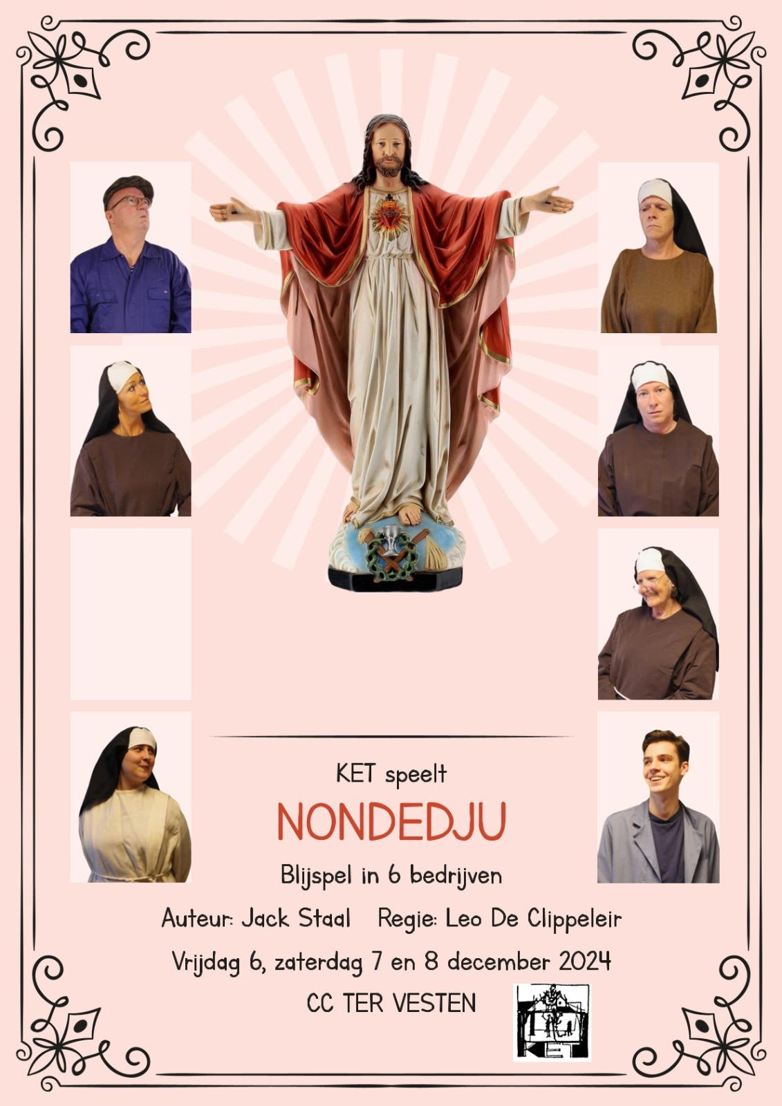 Affiche toneelstuk 'Nondedju'