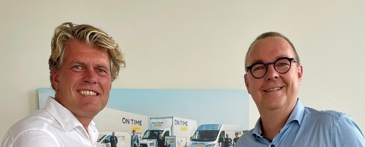 Filip Goossens (ON TIME Logistics) en Luk Van der Steen (Econotrans)