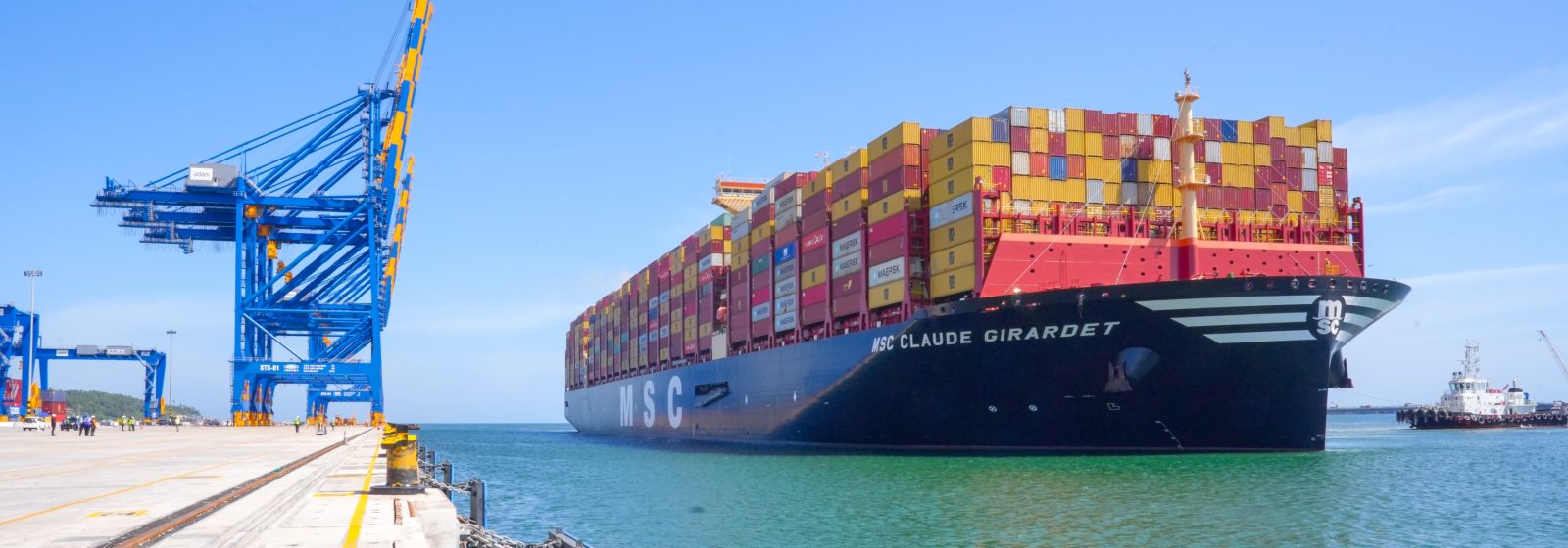 De 'MSC Claude Girardet' (24.116 teu) in Vizhinjam