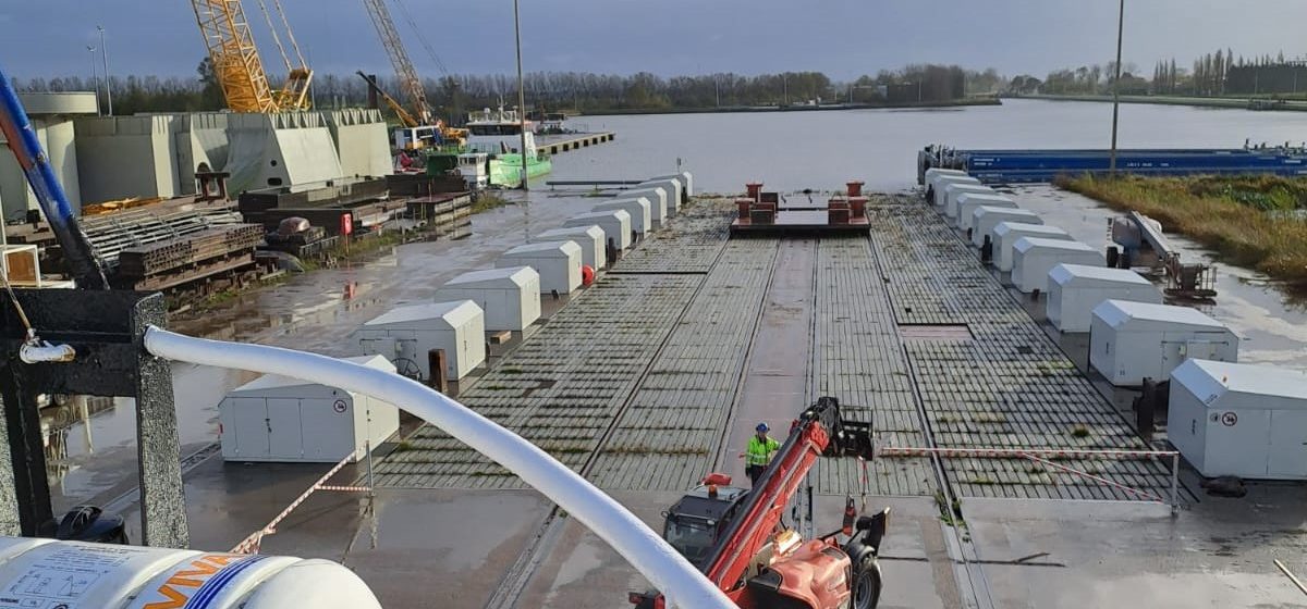 Scheepslift van IDP Shipyard in Oostende