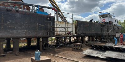 Verbouwen van bunkerschip 'Brabo' van De Wit Bunkering